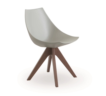GAMMA - Upholstered fabric chair with wooden legs by PIANCA - view 3