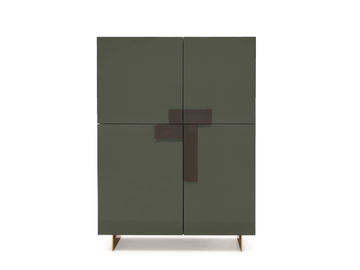 GINEVRA - Wooden highboard with doors by PIANCA - view 2