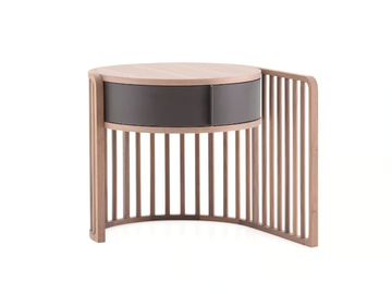 PALÙ - Round wooden bedside table with drawers by PIANCA - view 2