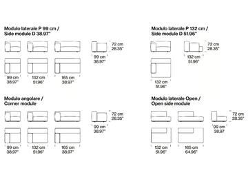 DELANO UP - Modular fabric sofa by PIANCA - view 3