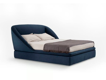 DOMENICA - Fabric double bed with upholstered headboard by PIANCA - view 2
