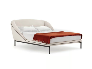 DOMENICA - Fabric double bed with upholstered headboard by PIANCA - view 2