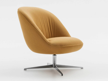 ELLA - Swivel fabric armchair with 4-spoke base by PIANCA - view 2