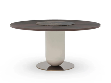 ETTORE - Wooden table with Lazy Susan by PIANCA - view 2