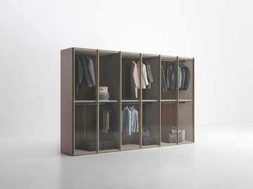 MILANO - Lacquered wood and glass wardrobe by PIANCA - view 3