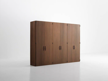 PLANA - Lacquered wooden wardrobe by PIANCA - view 3