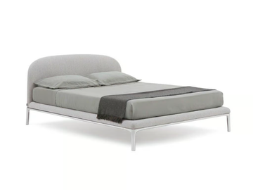 RADA - Leather double bed with upholstered headboard by PIANCA - view 2