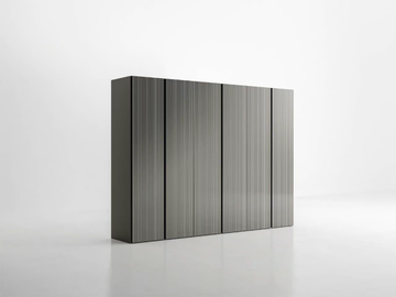 RAGGIO - Lacquered wood and glass wardrobe by PIANCA - view 3
