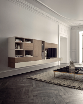 SPAZIO 06 - Sectional wooden storage wall by PIANCA - view 3