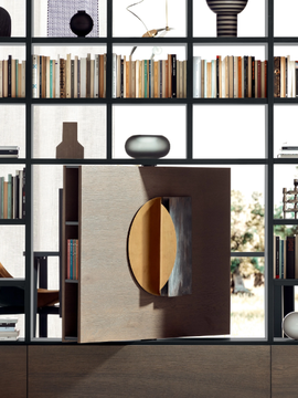 SPAZIOTECA - Sectional bookcase with TV stand by PIANCA - view 3
