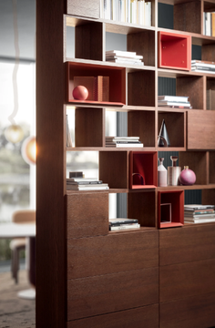SPAZIOTECA - Double-sided sectional wooden bookcase by PIANCA - view 3