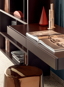 ALA - Wall mounted wooden secretary desk with drawers by PIANCA - view 3