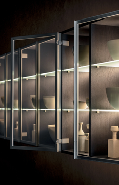 SPAZIOTECA - Wall-mounted sectional glass bookcase by PIANCA - view 3