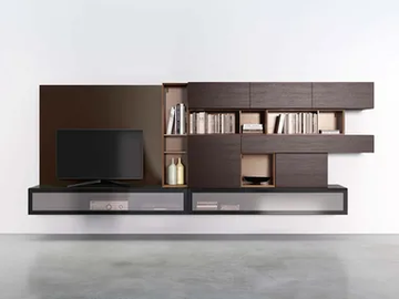 PEOPLE P453 - Sectional wall-mounted modular storage wall by PIANCA - view 2