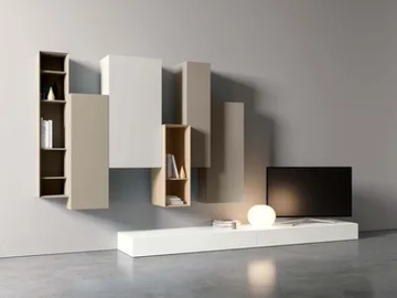 SPAZIO S450 - Wall-mounted TV wall system by PIANCA - view 2