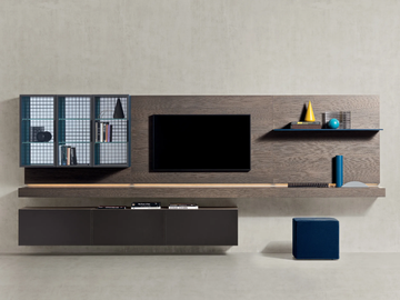 PEOPLE 01 - Sectional wooden storage wall by PIANCA - view 2