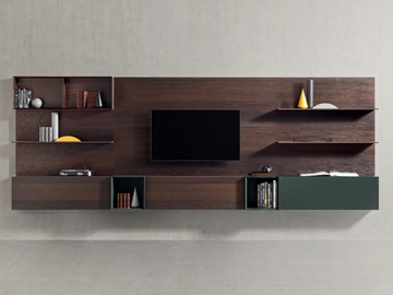 PEOPLE 03 - Sectional wooden storage wall by PIANCA - view 2
