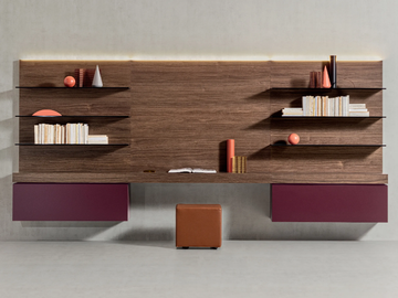 SPAZIO 01 - Sectional wooden storage wall by PIANCA - view 2