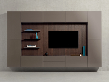 SPAZIO 02 - Sectional wooden storage wall by PIANCA - view 2