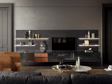 SPAZIO 05 - Sectional wooden storage wall by PIANCA - view 2