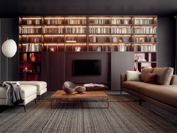 SPAZIOTECA - Sectional wooden bookcase by PIANCA - view 2