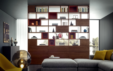 SPAZIOTECA - Double-sided sectional wooden bookcase by PIANCA - view 2