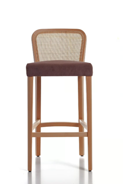 DÉJÀ-VU 00 S4 - High solid wood stool with footrest by PIANI - view 3