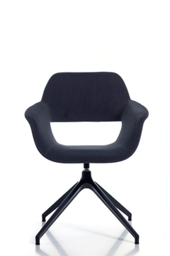ROSE 02 A3 - Swivel trestle-based fabric chair by PIANI - view 3