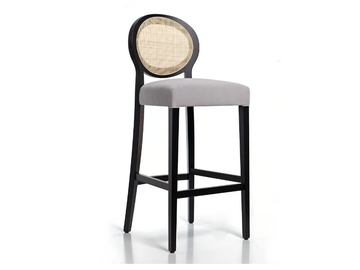 OPERA 00 S4 - High medallion solid wood stool with footrest by PIANI - view 2