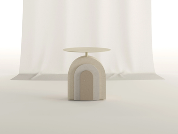 ARCO - Natural stone coffee table for living room with metal top by PIMAR - view 2