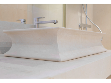 L6 - Countertop rectangular lecce stone washbasin by PIMAR - view 2