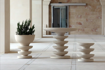 ONDULATION - Lecce stone garden stool by PIMAR - view 3