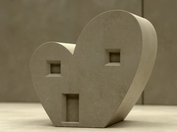CUORE - Lecce stone bookend by PIMAR - view 2
