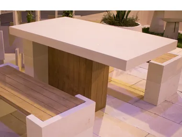 PRUA - Rectangular lecce stone garden table by PIMAR - view 2