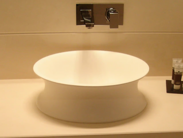 L26 - Countertop round lecce stone washbasin by PIMAR - view 2