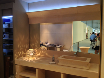 L6 - Countertop rectangular lecce stone washbasin by PIMAR - view 3