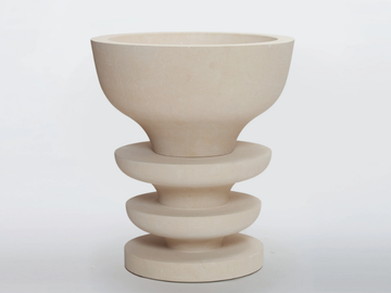ONDULATION - Lecce stone garden vase by PIMAR - view 2