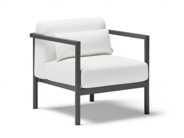 ORIGIN - Fabric garden armchair with armrests by POINT - view 3