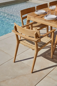 PARALEL - Teak garden chair with armrests by POINT - view 3