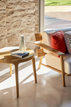 PARALEL - Round teak garden side table by POINT - view 3