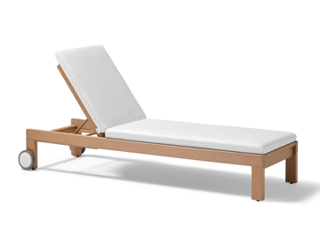 KAHN - Recliner fabric and TechTeak sun lounger with castors by POINT - view 2