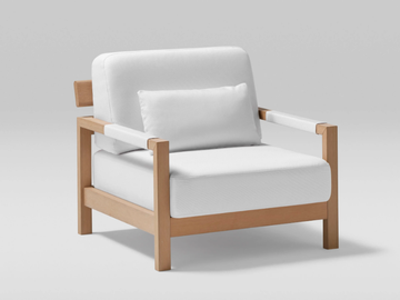 KUBIK - Fabric garden armchair with armrests by POINT - view 3