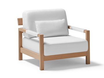 KUBIK - Fabric garden armchair with armrests by POINT - view 2