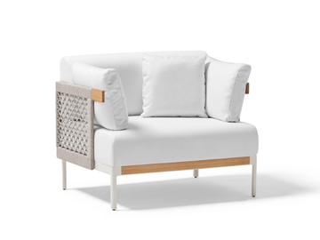 LEGACY - Rope and fabric garden armchair with armrests by POINT - view 3