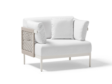 LEGACY - Rope and fabric garden armchair with armrests by POINT - view 2
