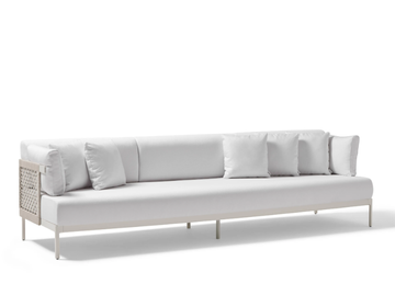 LEGACY - 4 seater rope and fabric garden sofa by POINT - view 3