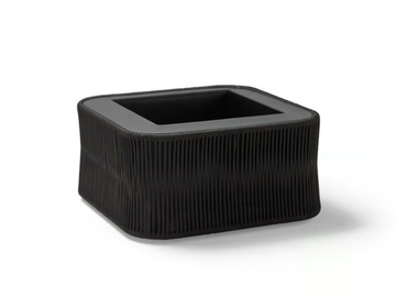 WEAVE - Low square rope planter by POINT - view 2