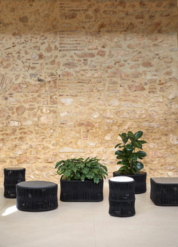 WEAVE - Low square rope planter by POINT - view 3