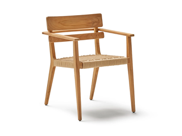 PARALEL - Teak garden chair with armrests by POINT - view 2
