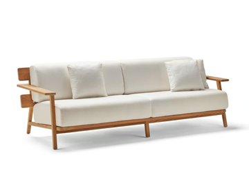 PARALEL - 3 seater fabric garden sofa by POINT - view 2